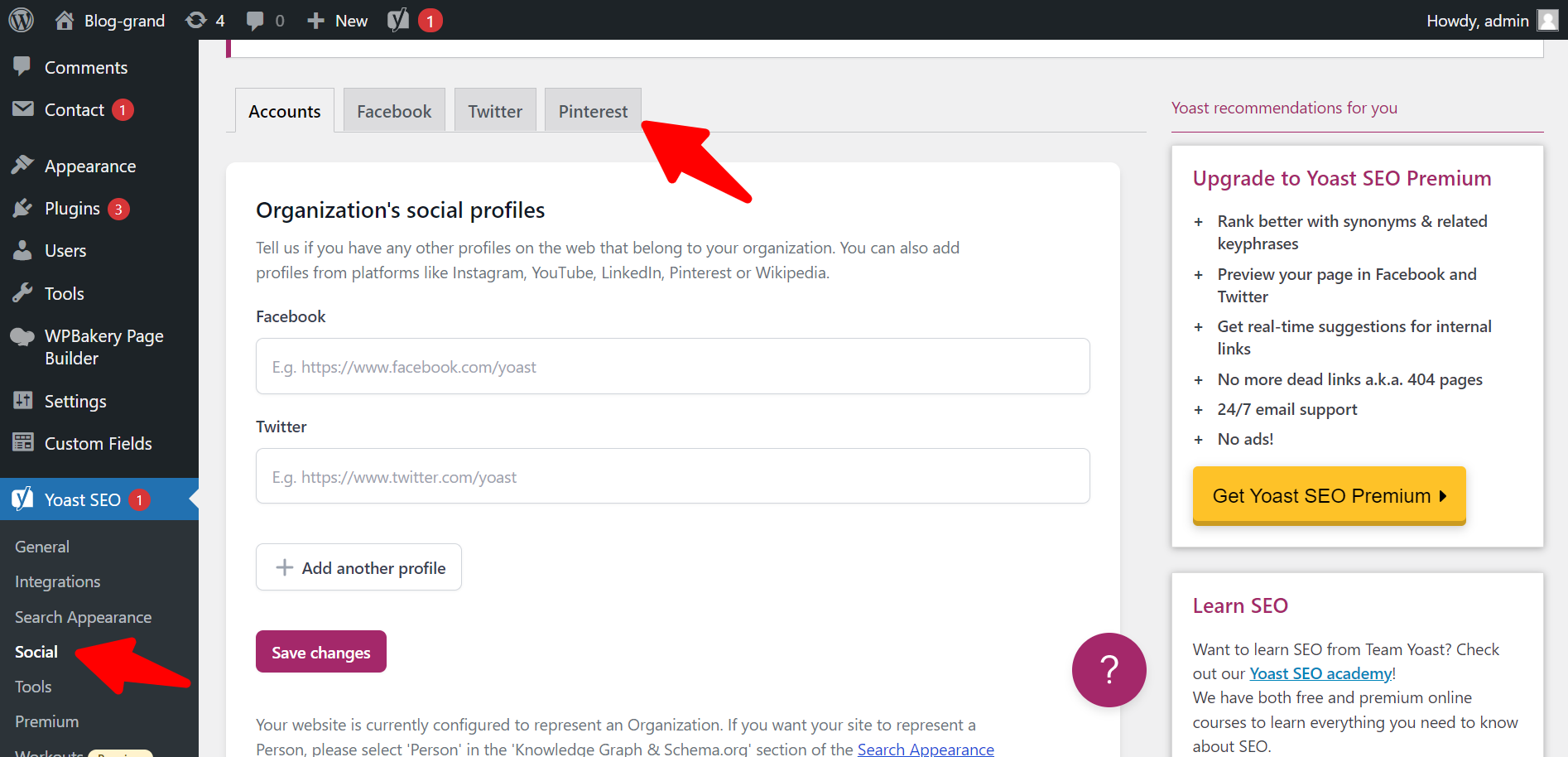 Yoast-SEO-plugin-to-claim-your-website-with-Pinterest