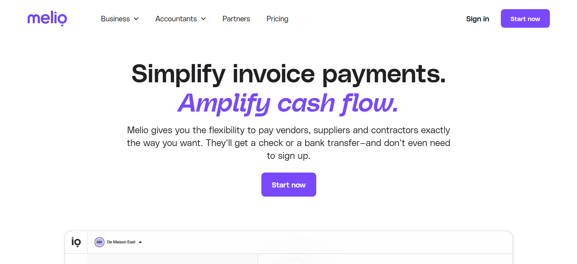 Melio vs Stripe - Melio overview