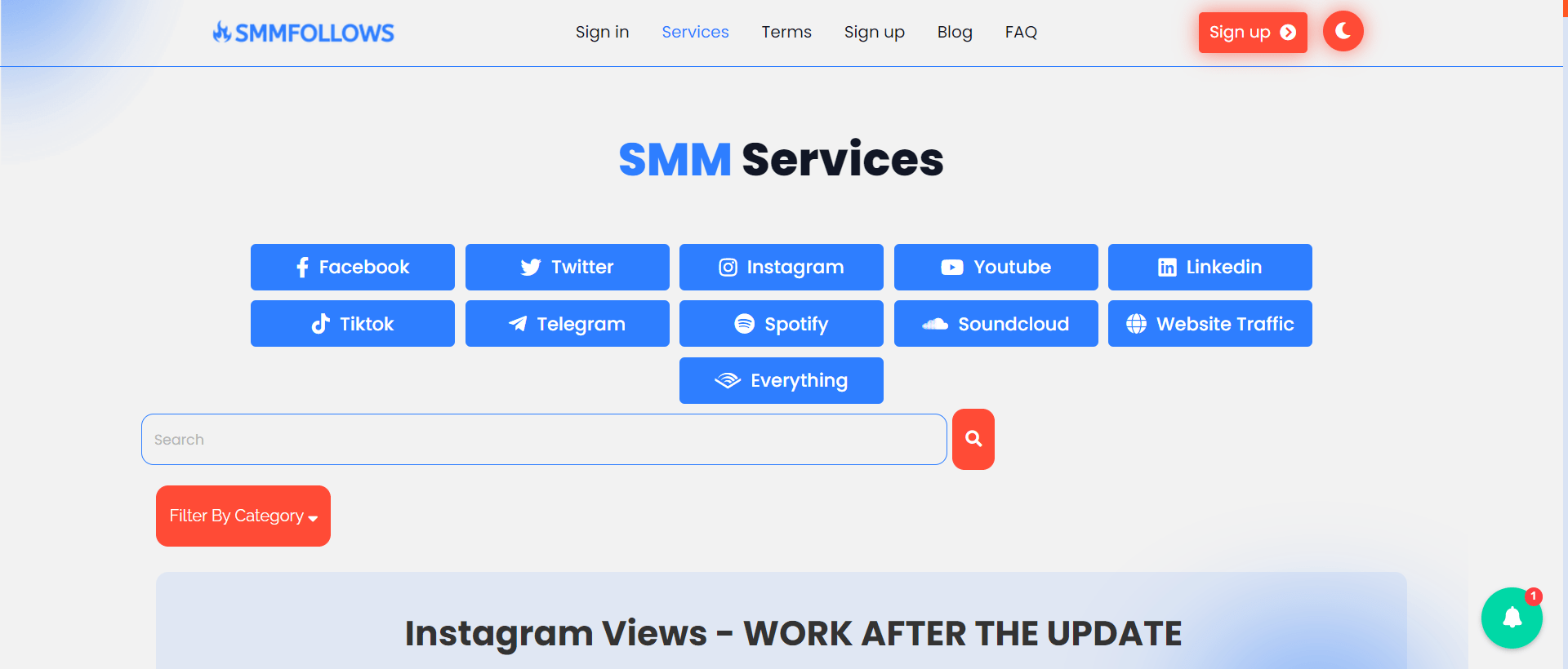 SMMFollows Review - Services