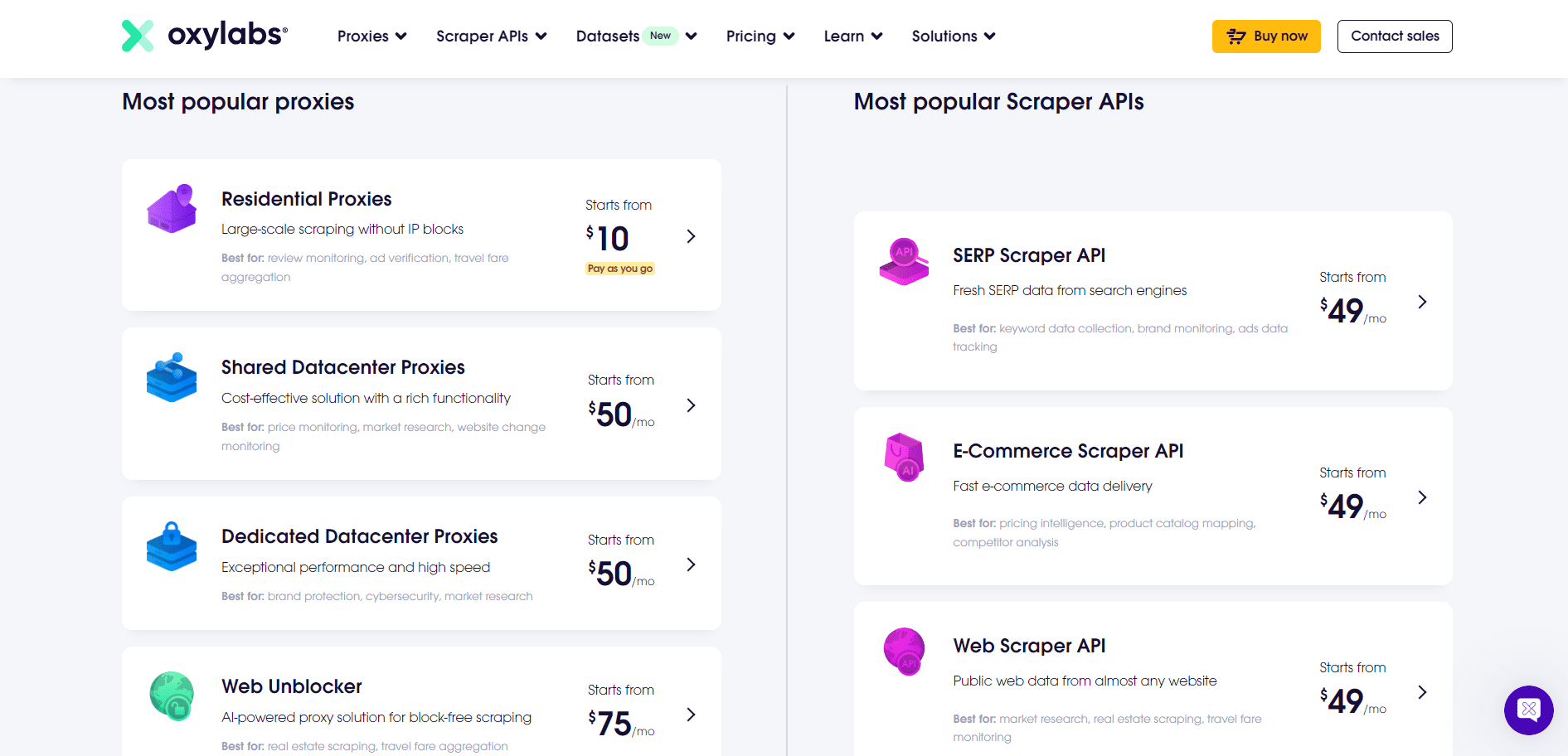 oxylabs pricing