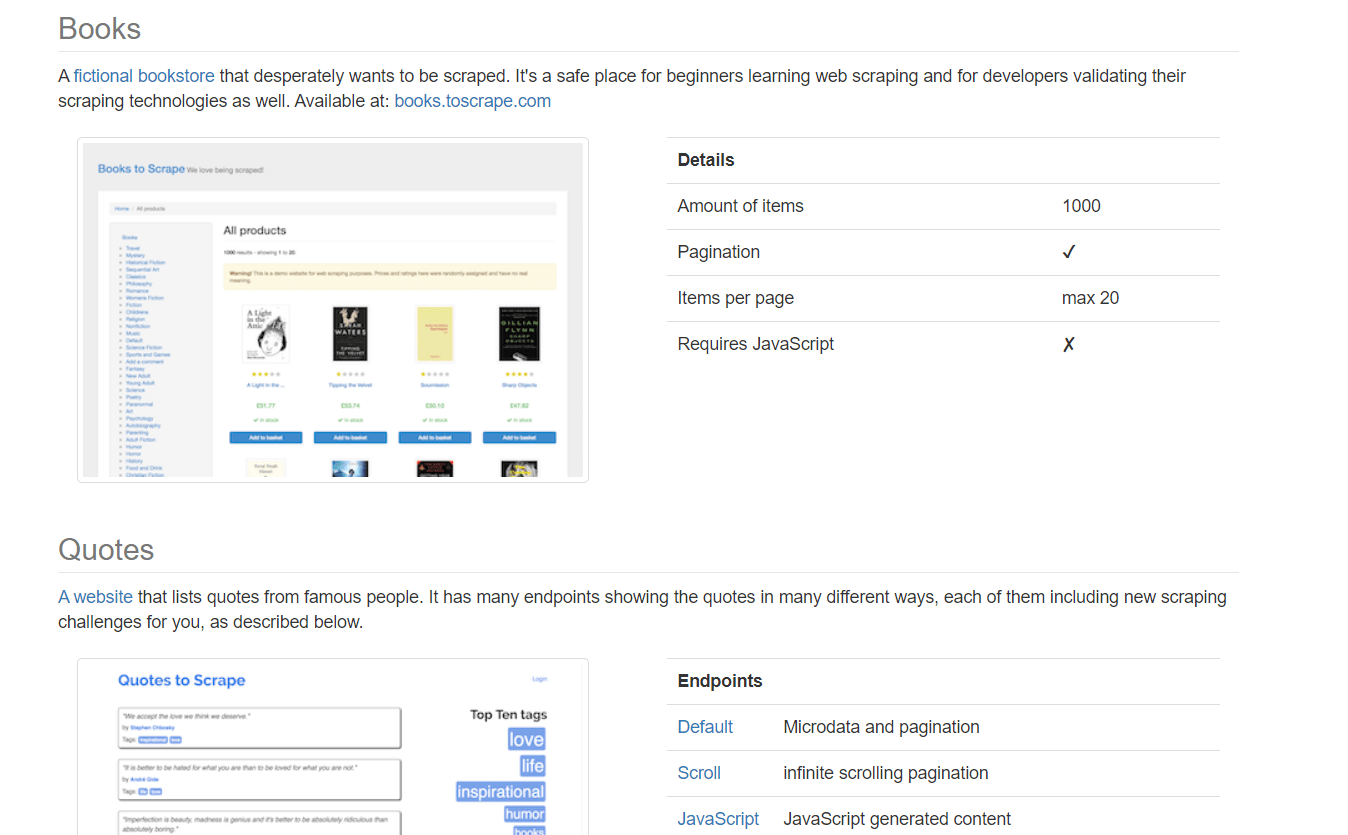 Best Websites to Practice Web Scraping - Toscrape