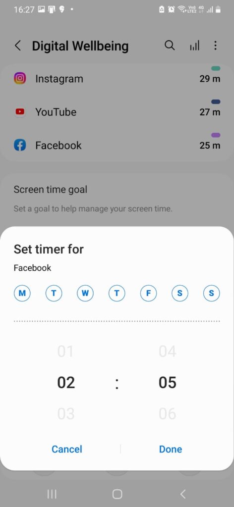 Digital Wellbeing Features - App Timers
