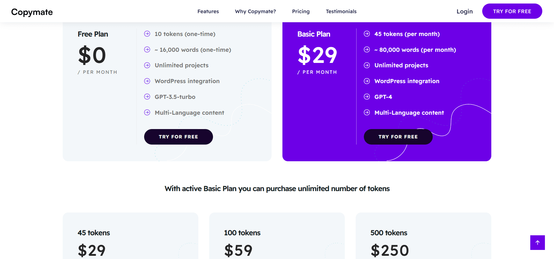 Copymate Pricing