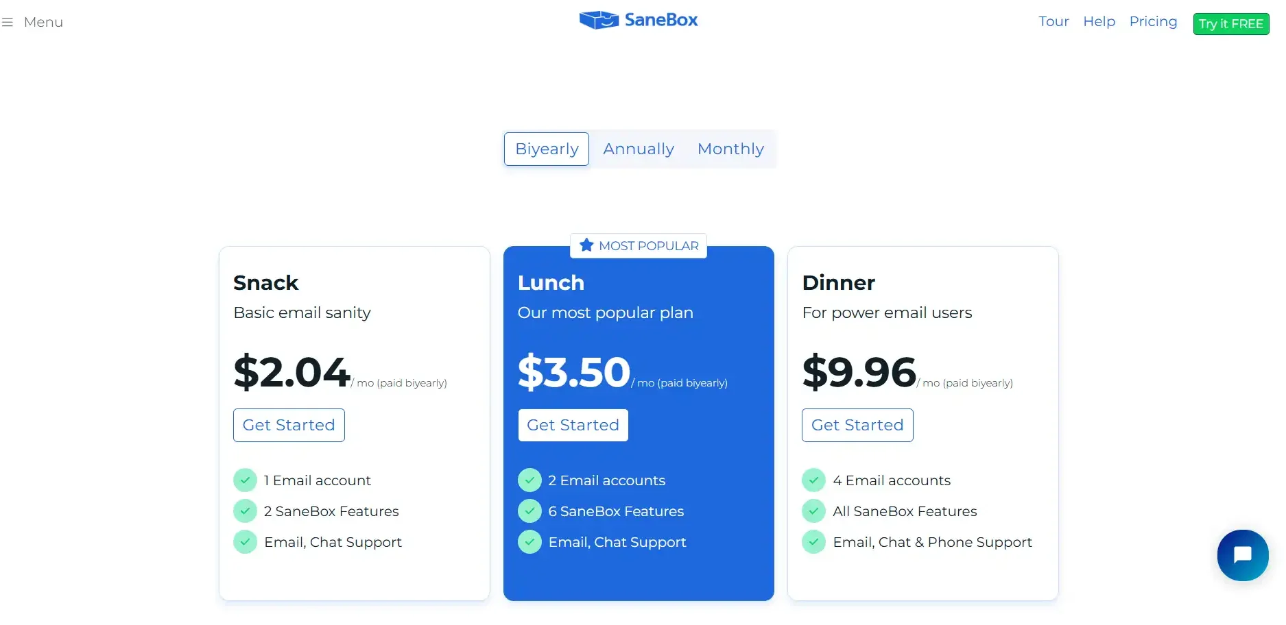 SaneBox-Pricing