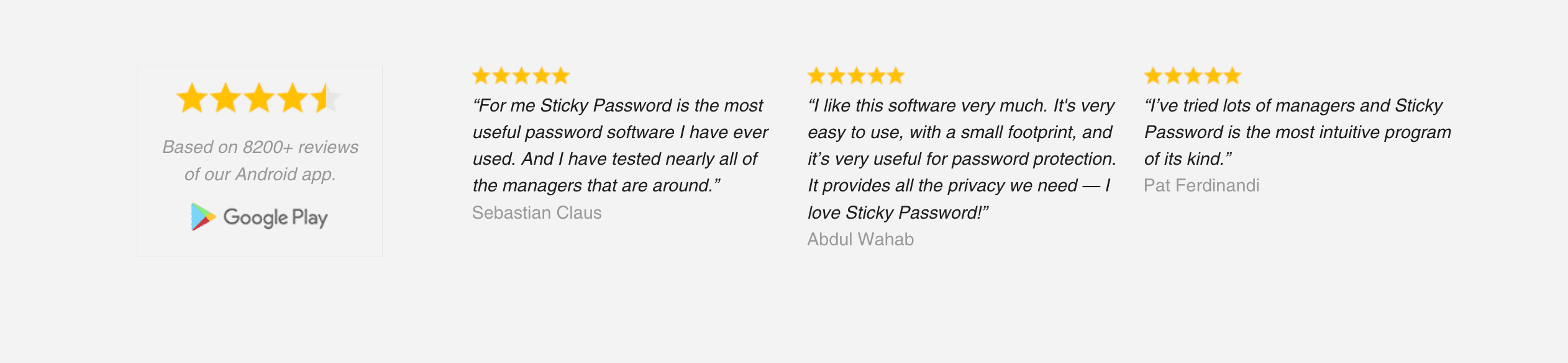 why do we recommend Sticky Password
