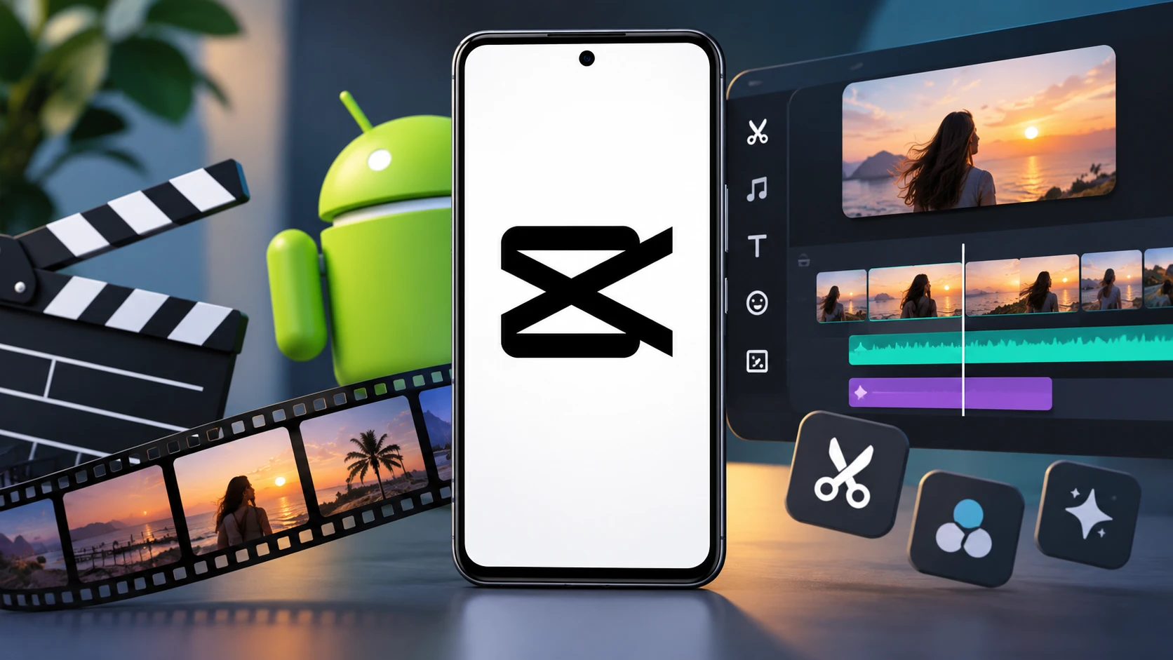 CapCut video editing app interface on an Android phone