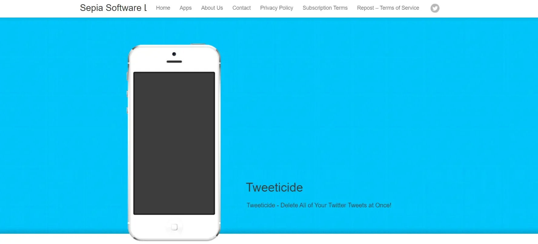 Tweet delete tool - sepiaapps tweeticide