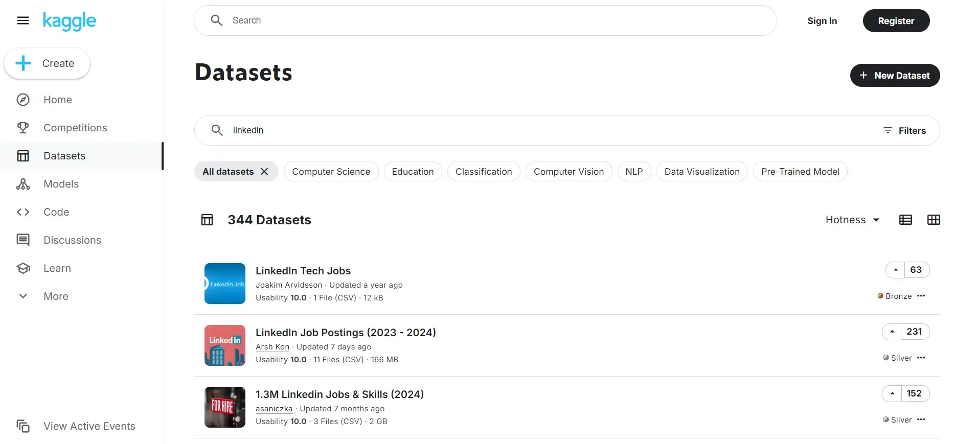 LinkedIn Datasets - Kaggle