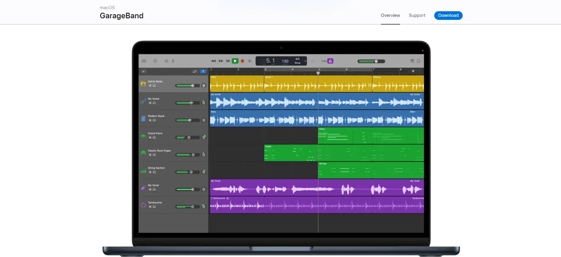 Best Audio Editing Software GarageBand-for-Mac-Apple