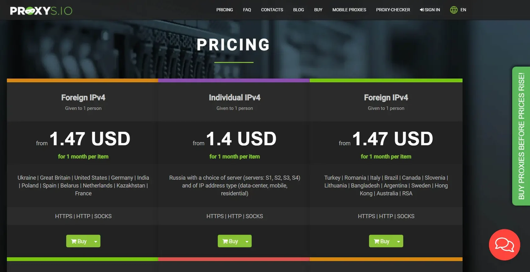 PROXYS-Pricing