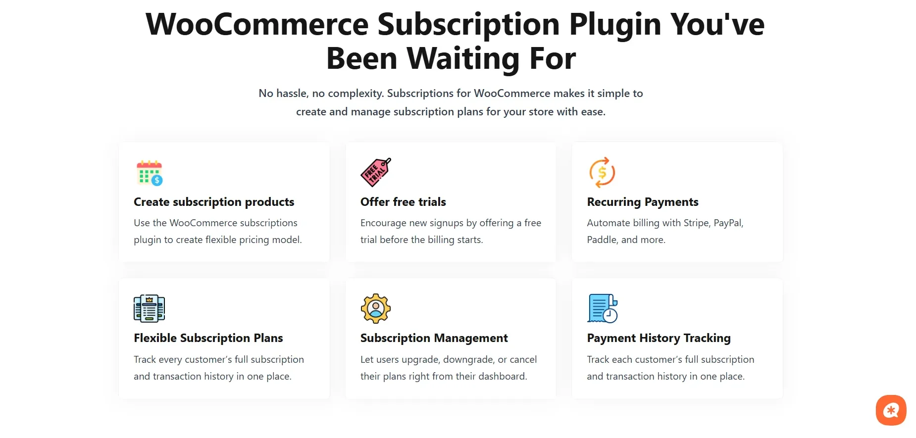 WPSubscription Features