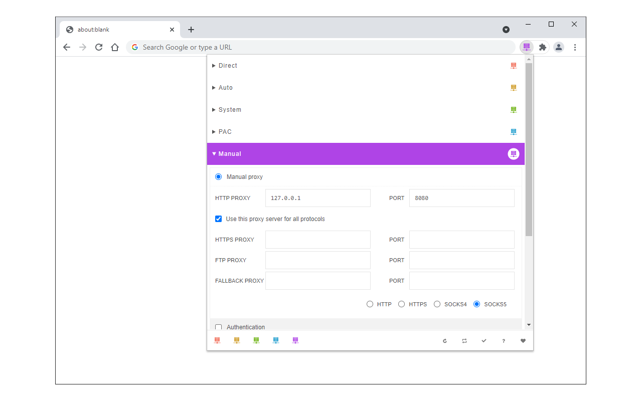 Configure Proxies in Your Browser