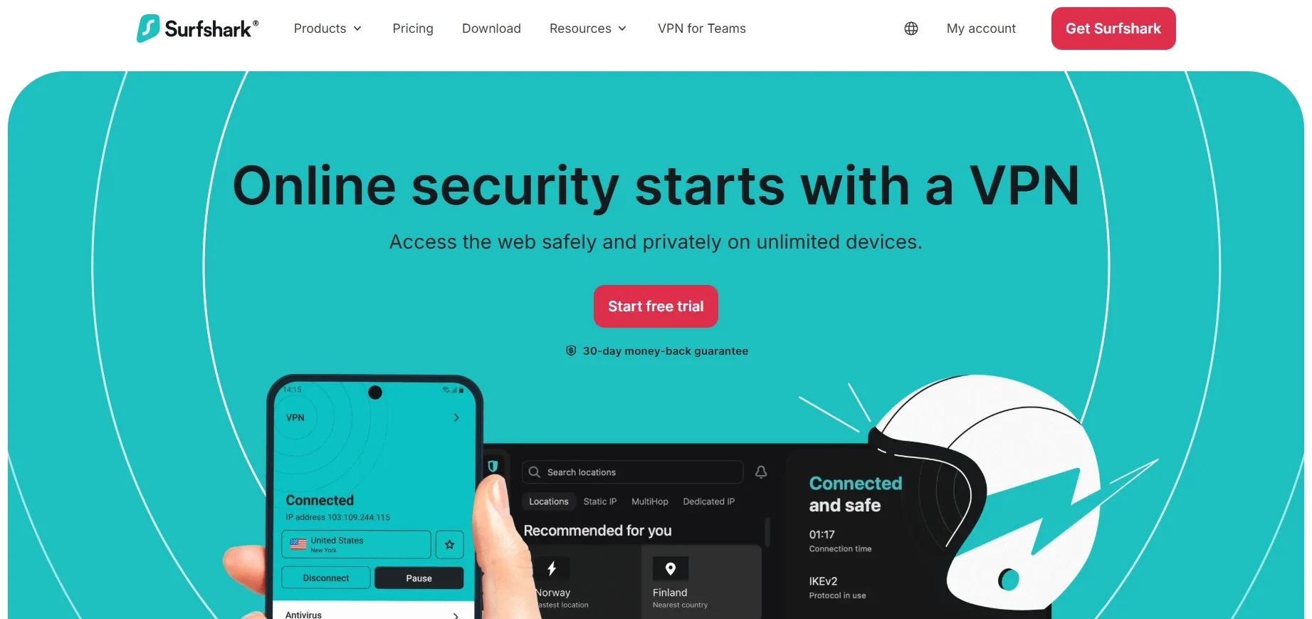 Surfshark business VPN for secure access across unlimited devices
