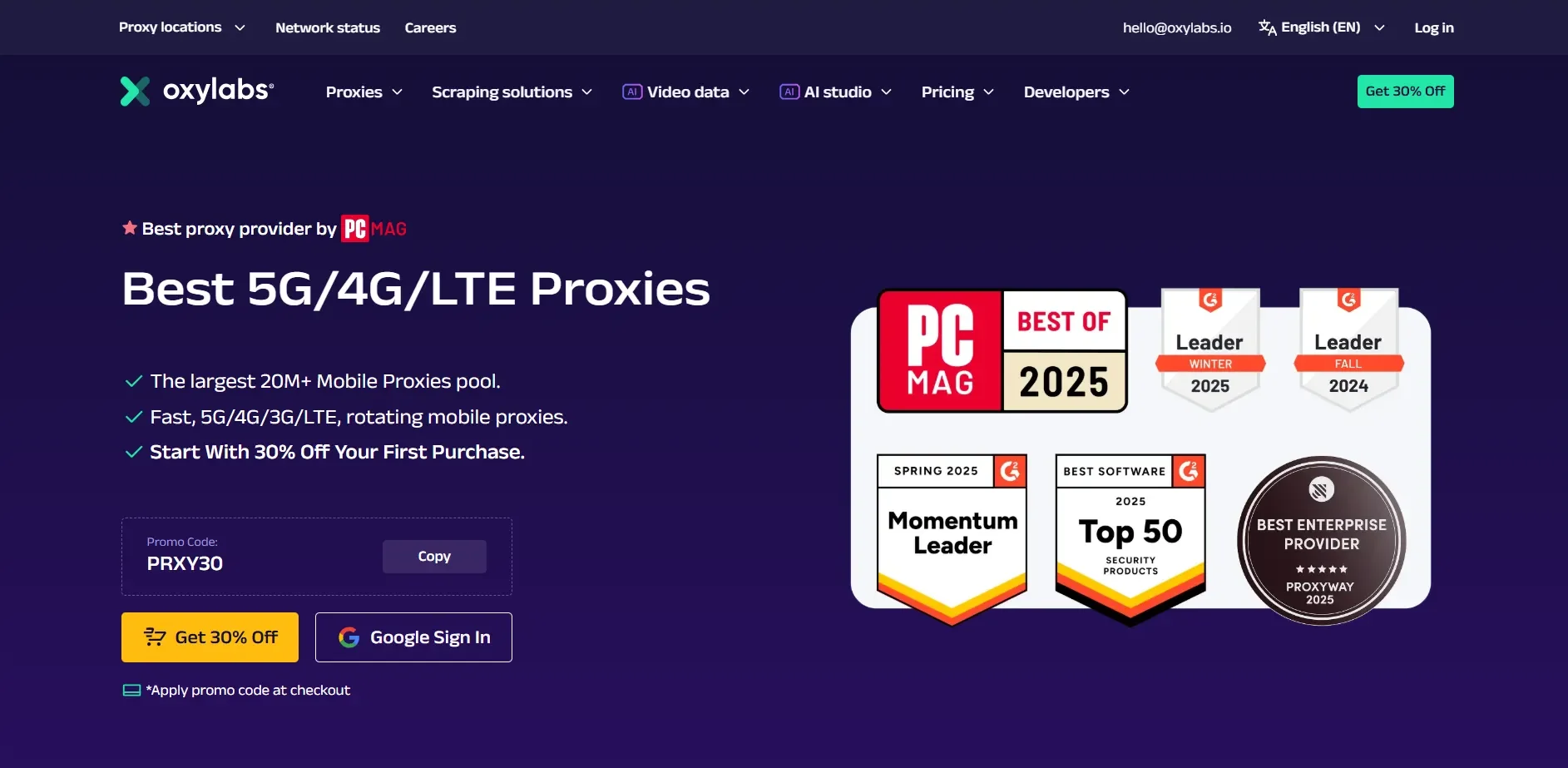 Oxylabs - Best Mobile Proxy