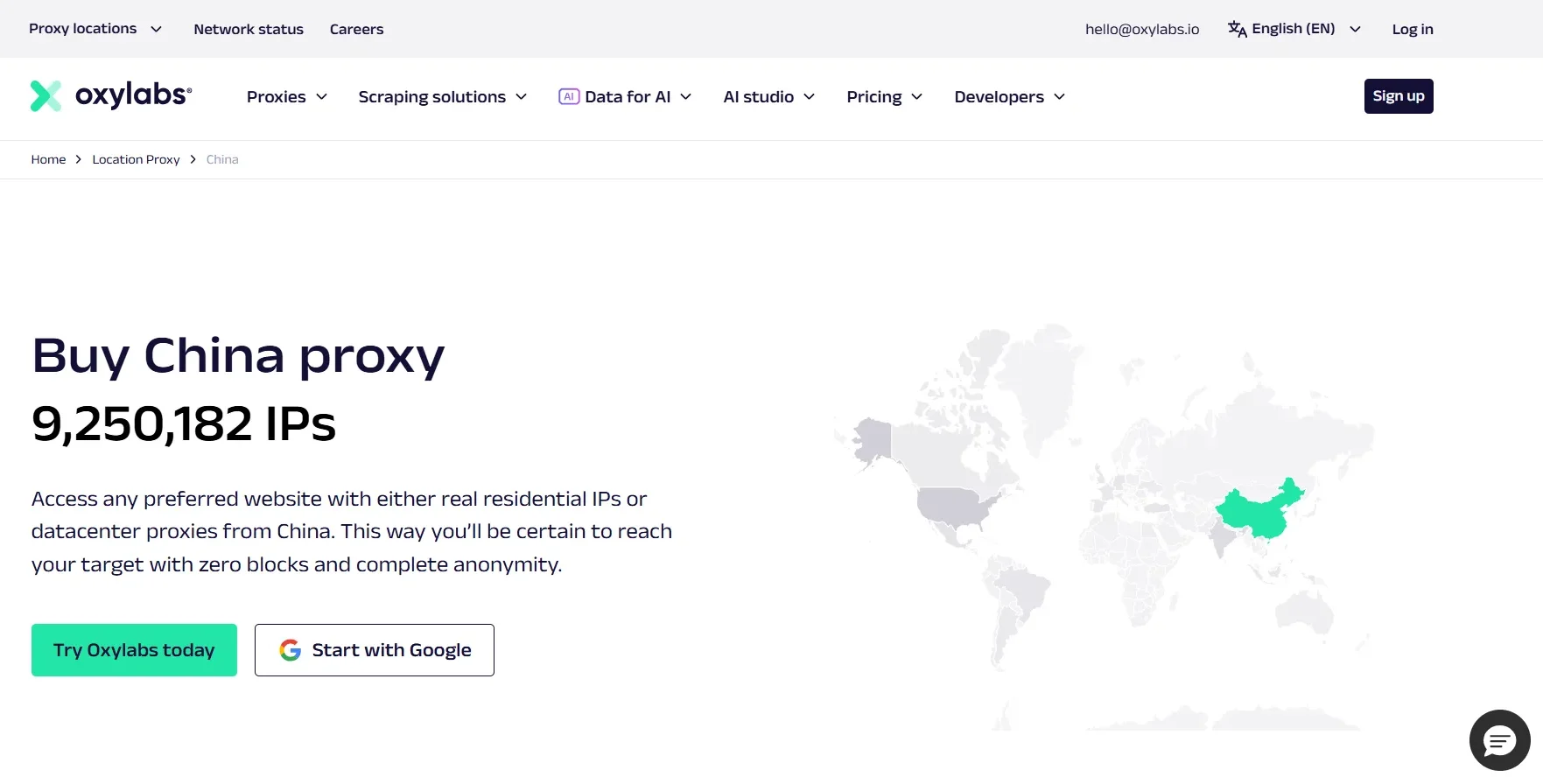 China Proxy - Oxylabs