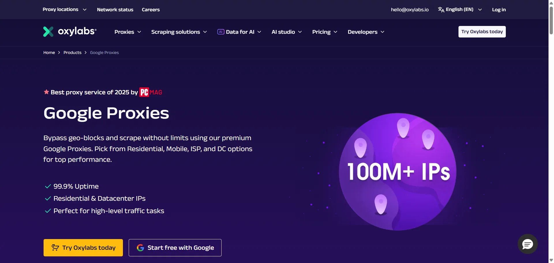 best google proxies - Oxylabs