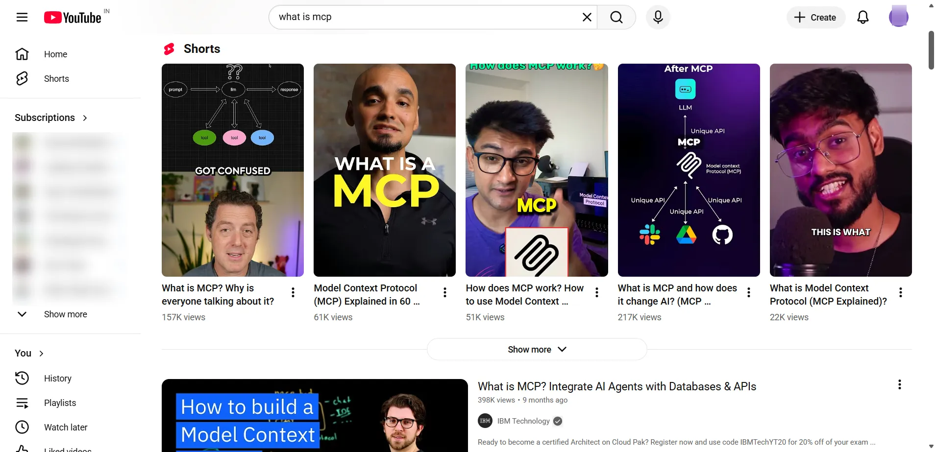 what-is-mcp - scraping YouTube
