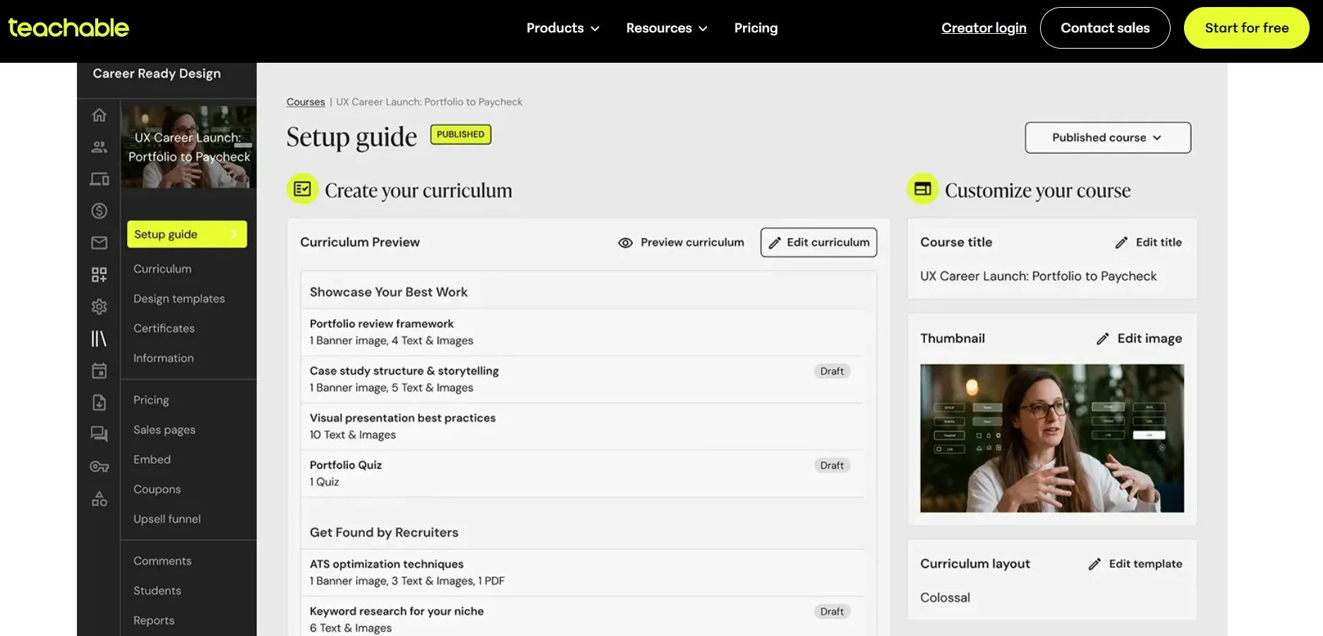 LearnWorlds vs teachable