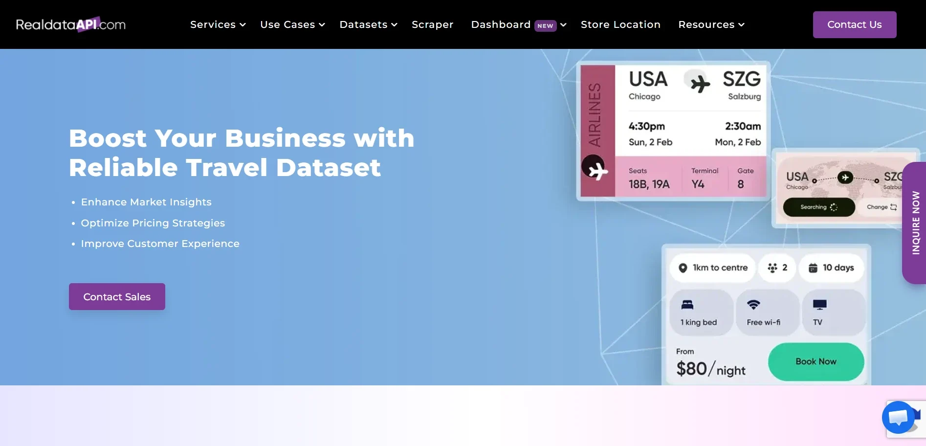 Real Data API normalized travel datasets for competitor price tracking across Booking.com, Expedia, and Skyscanner